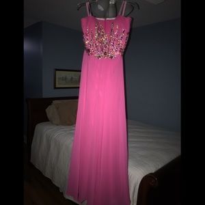 Blush Prom by Alexia Pink Prom Dress w/ Jewel Top